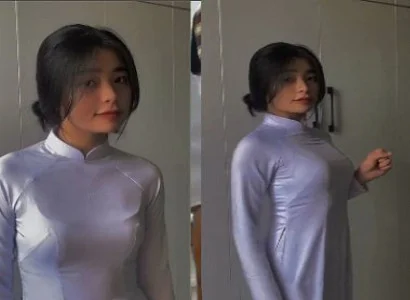 Áo dài mông tròn phê tột đỉnh